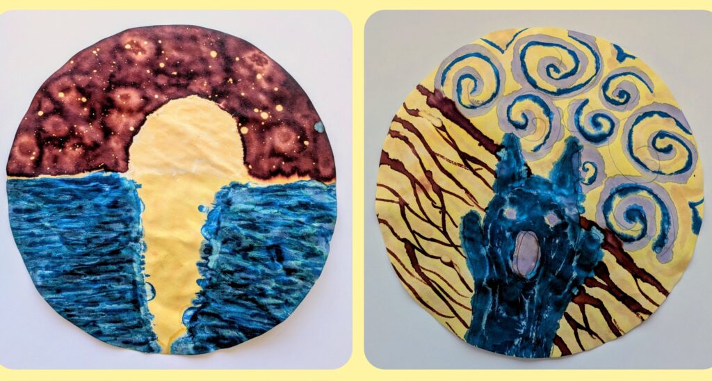 Collage_Chemische Reaktionen kreativ umgesetzt