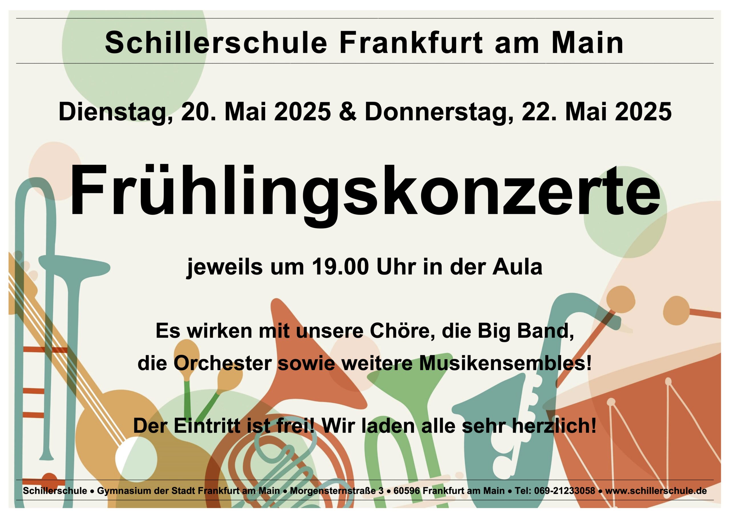 Du betrachtest gerade Einladung zu den Frühlingskonzerten der Schillerschule